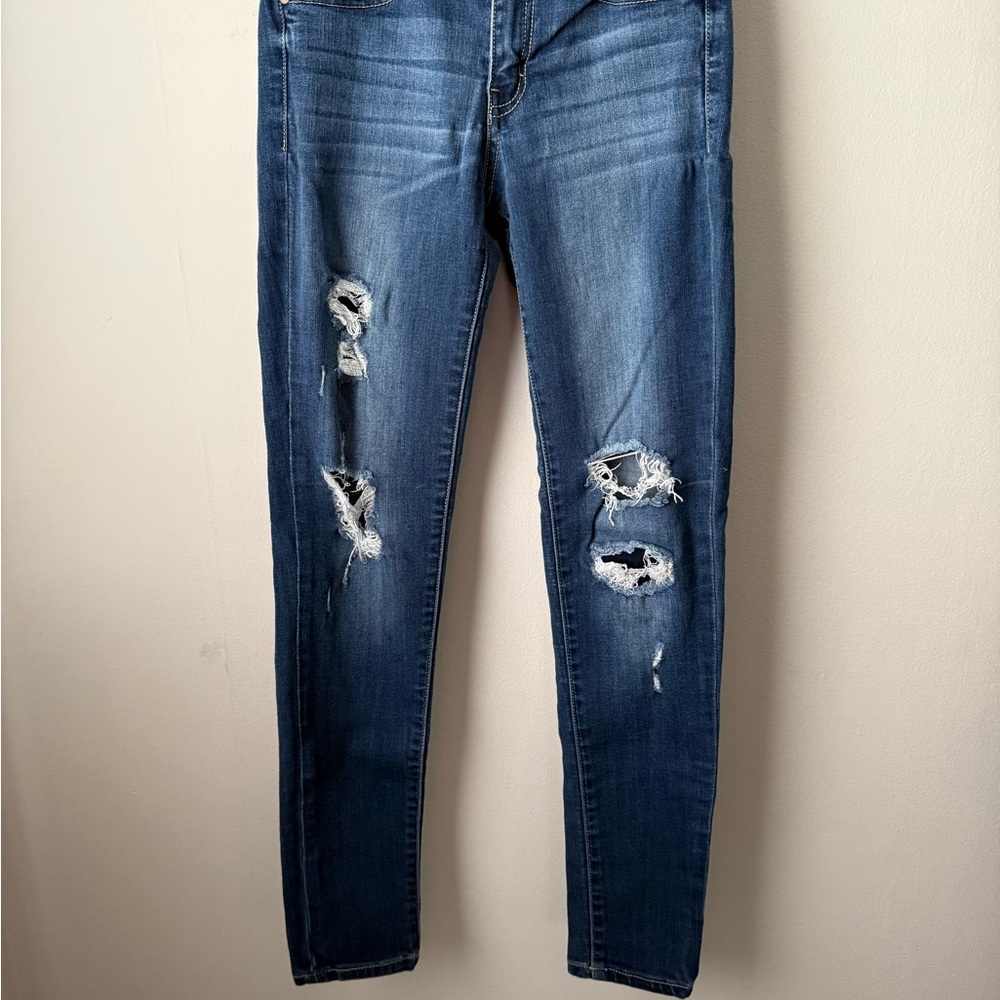 KanCan Blue Skinny Distressed Jeans